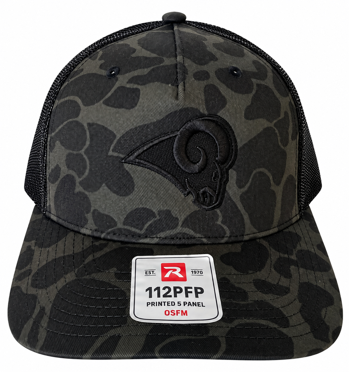 Owasso Rams - Embroidered Ram - Richardson 112PFP Sanpback Hat