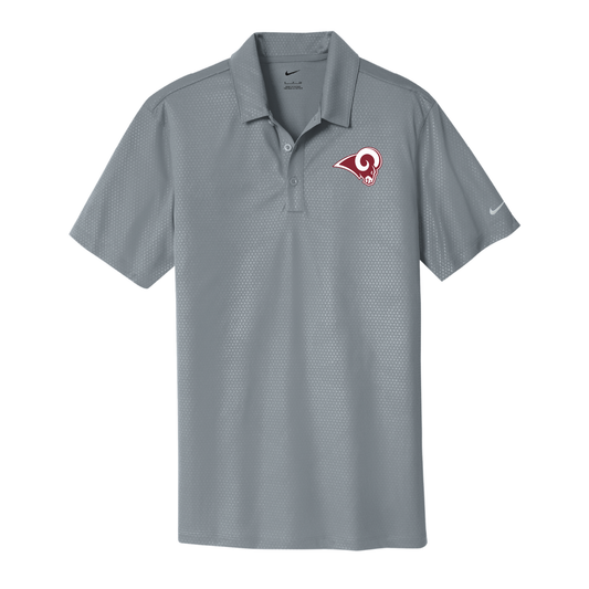 Owasso Rams - Embroidered Ram - Nike Mens Dri-FIT Tri-Blade Polo (Cool Grey)