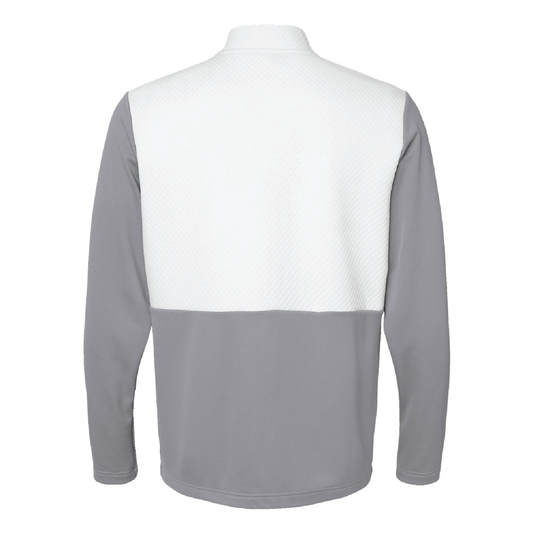 Collinsville Cardinals - Embroidered Cardinal - Adidas Mens Mixed Medium 1/4 Zip Pullover(Grey/White)