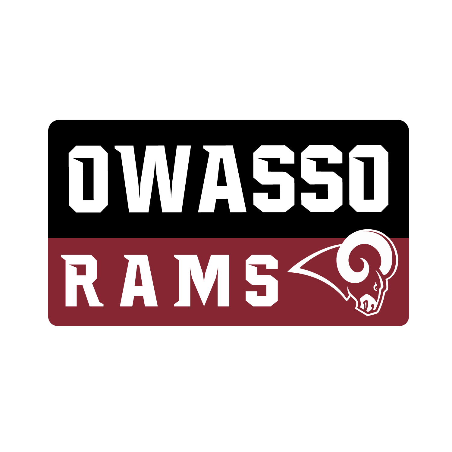 Owasso Rams - Owasso Rams Stacked Ram Logo Sticker – Fieldhouse Apparel