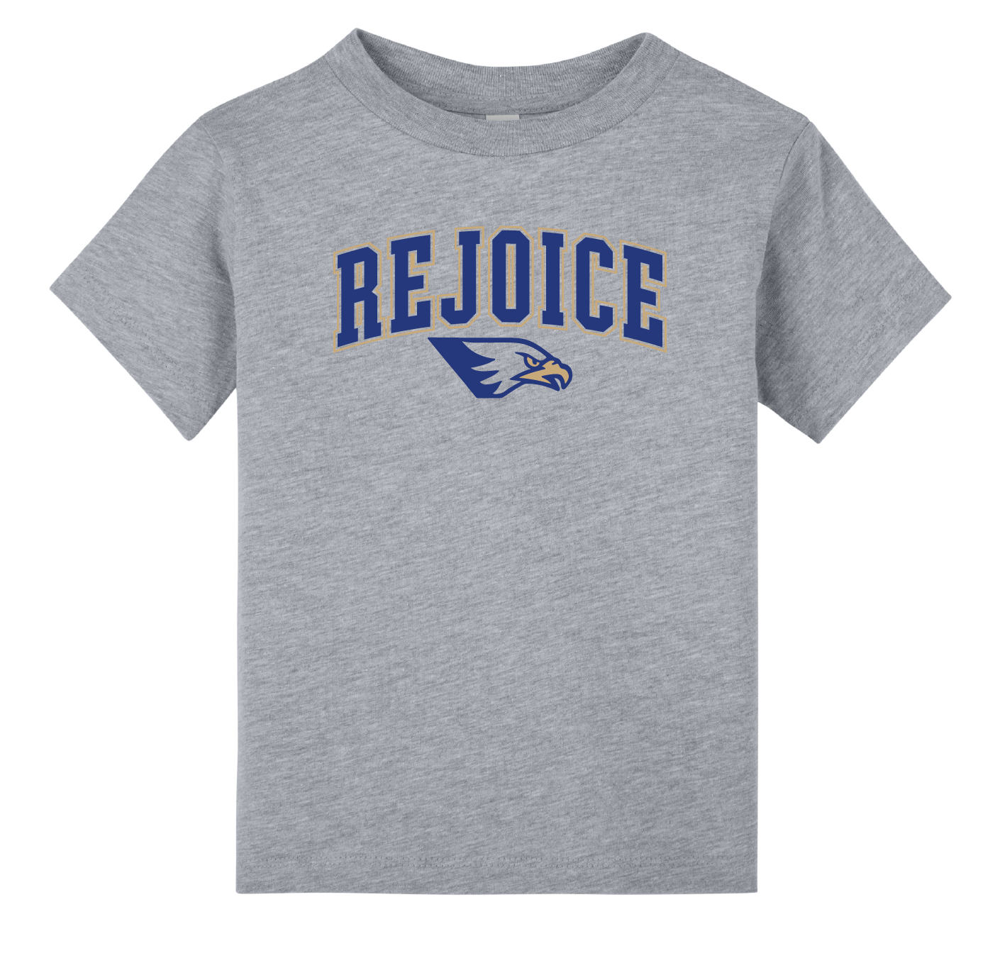 Rejoice Eagles - Digital Transfer Collegiate Arch Athletic Eagle - Toddler Tee (Heather Grey)