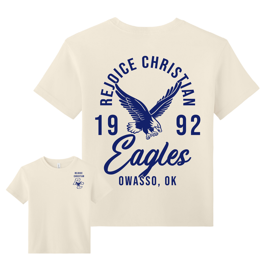 Rejoice Eagles - Screen Print Rejoice Legacy - Youth Heavyweight Tee (Natural)