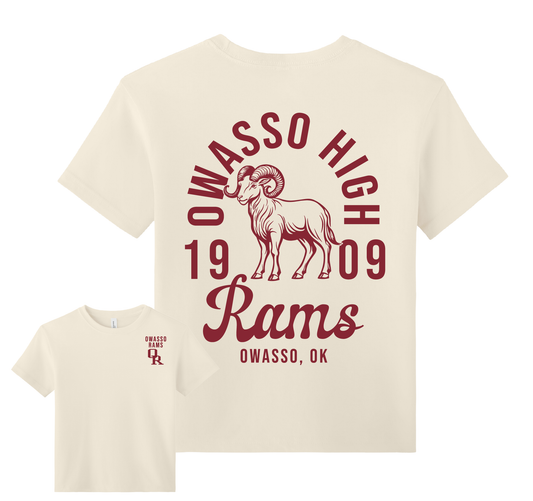 Owasso Rams - Screen Print Owasso Legacy - Youth Heavyweight Tee