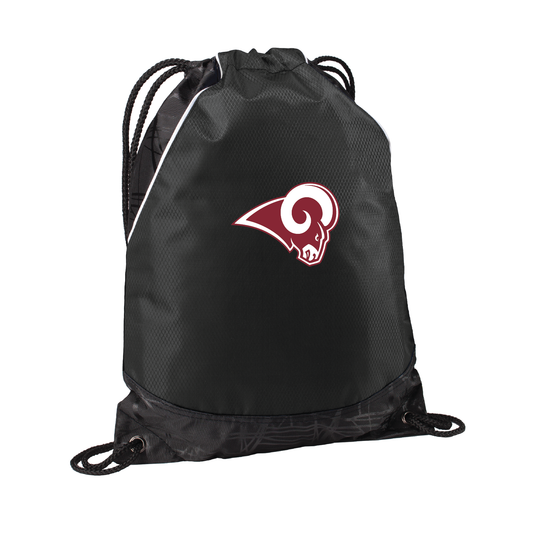 Owasso Rams - Digital Transfer Ram Logo - Cinch Bag (Black)