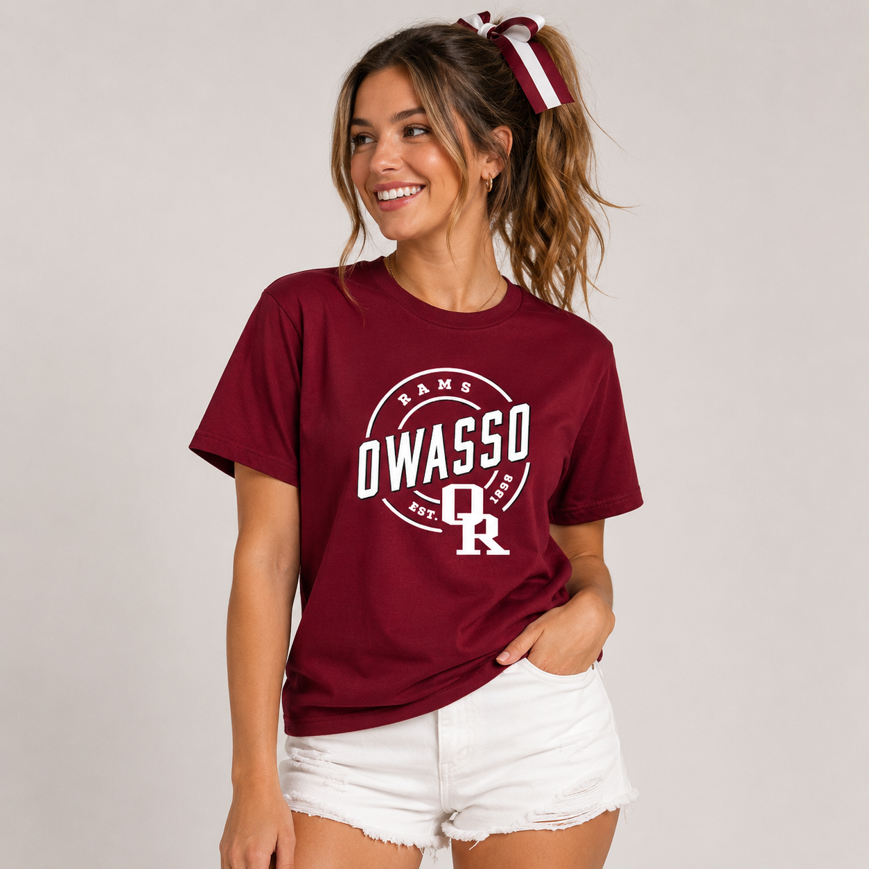 Owasso Rams – Screen Print Vintage OR Circle Tee