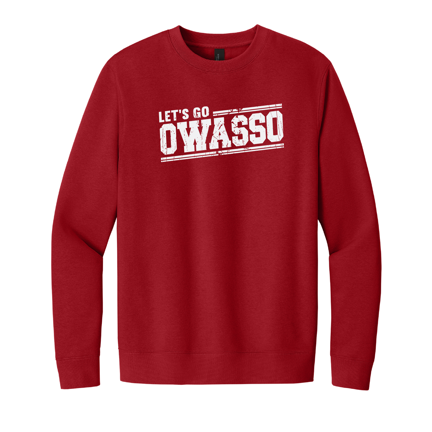 Owasso Rams - Screen Print Let's Go Owasso - Crewneck Sweatshirt