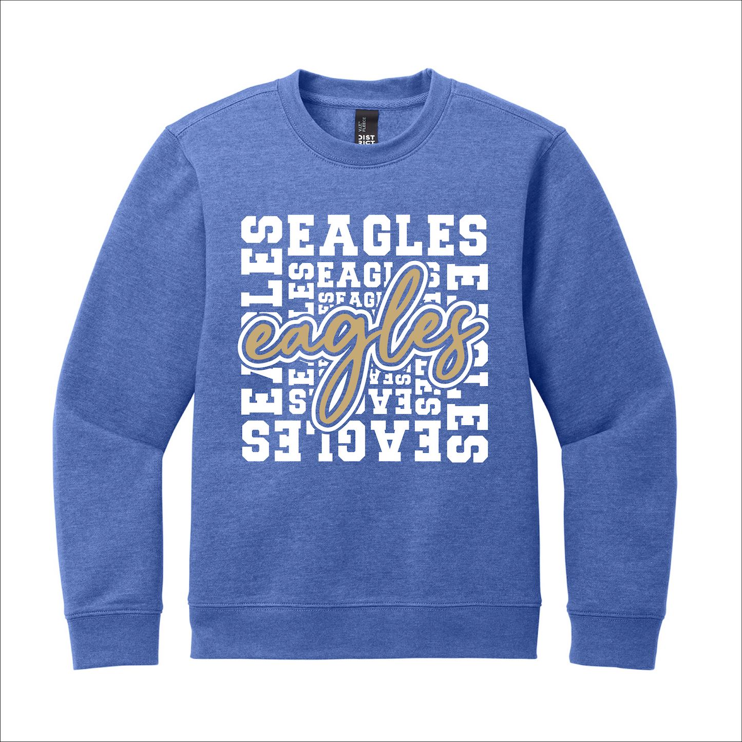 Rejoice Eagles - Screen Print Eagles Subway - Youth Crewneck Fleece Sweatshirt