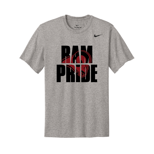 Owasso Rams - Screen Print Ram Pride - Nike Legend Tee (Grey)