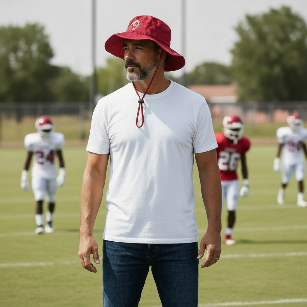 Owasso Rams - Embroidered Ram - The Game Booney Hat (Cardinal)