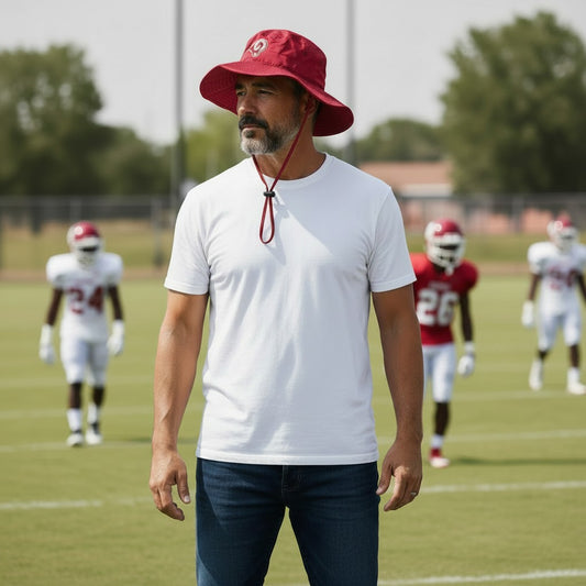 Owasso Rams - Embroidered Ram - The Game Booney Hat (Cardinal)