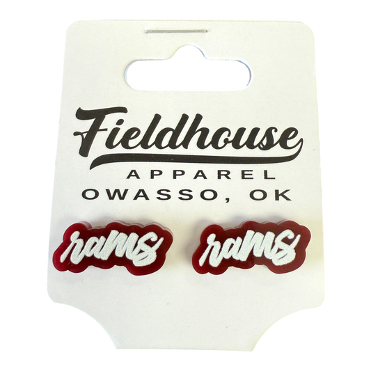 Owasso Rams- Rams Acrylic Gameday Studs- Earrings