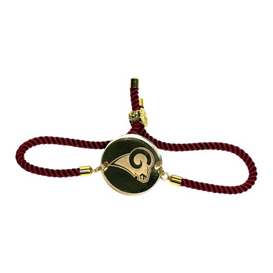 Owasso Rams - Ram Logo Acrylic Corded Rope - Bracelet