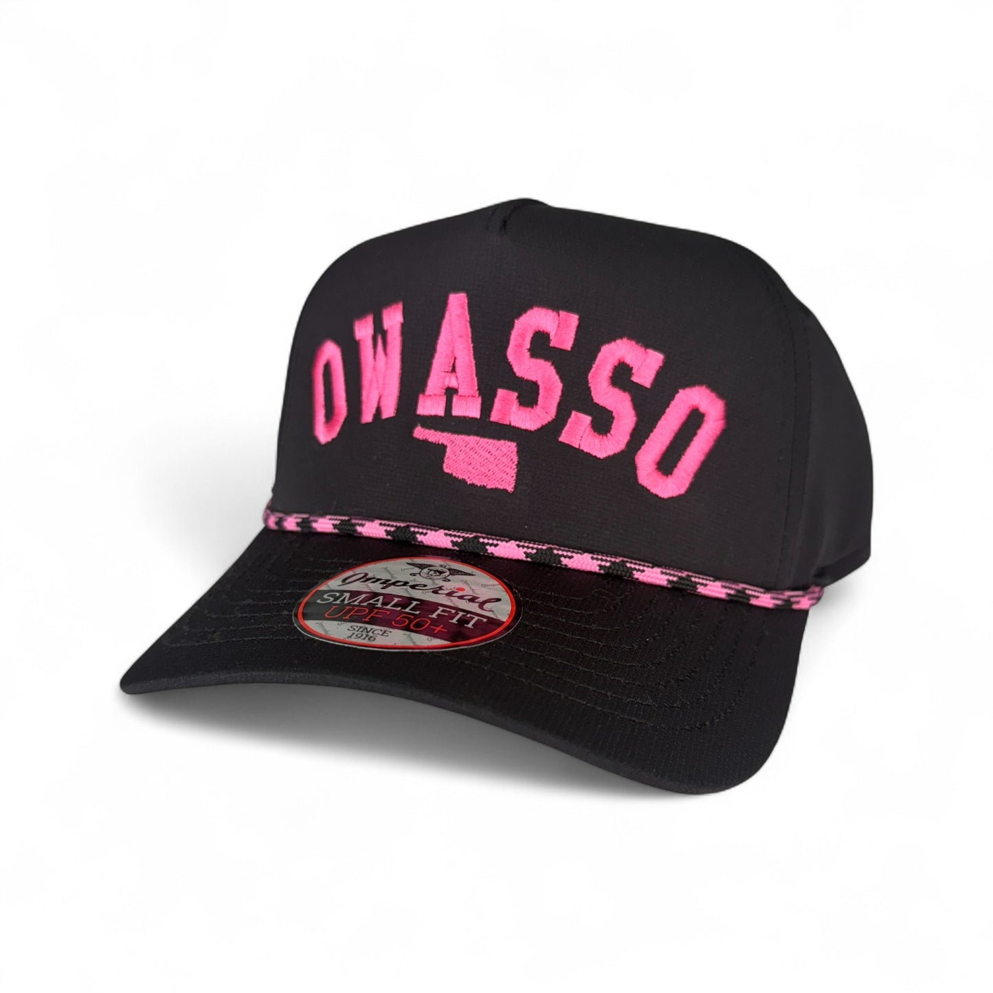Owasso Oklahoma - Embroidered Arch and State Design - Ladies Imperial Rope Hat