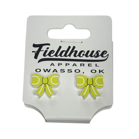 Tennis Bow Stud Earrings