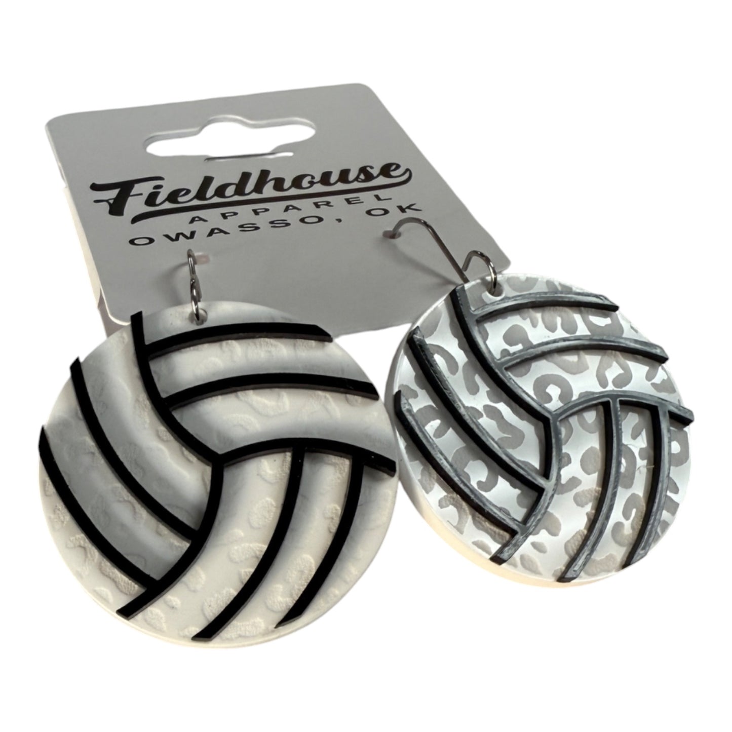 Volleyball Leopard Dangle Earrings