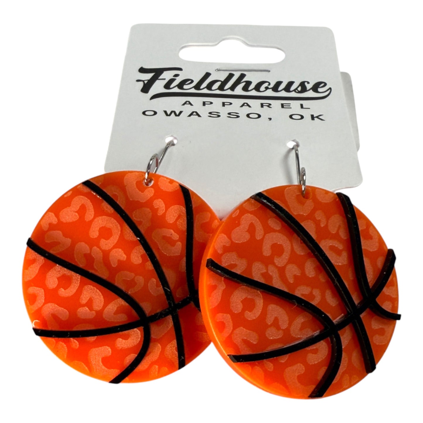 Basketball Leopard Dangle Earrings