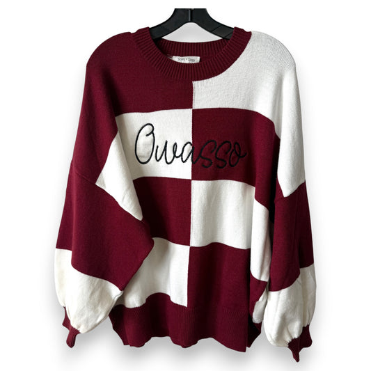 Owasso Rams - Owasso Chain Script - Checkered Sweater