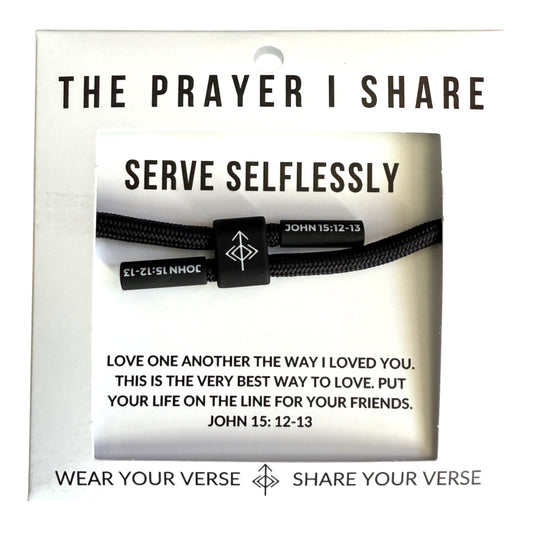 Serve Selflessly Christian Cord Bracelet