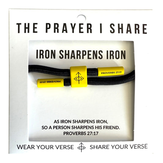 Iron Sharpens Iron Christian Cord Bracelet