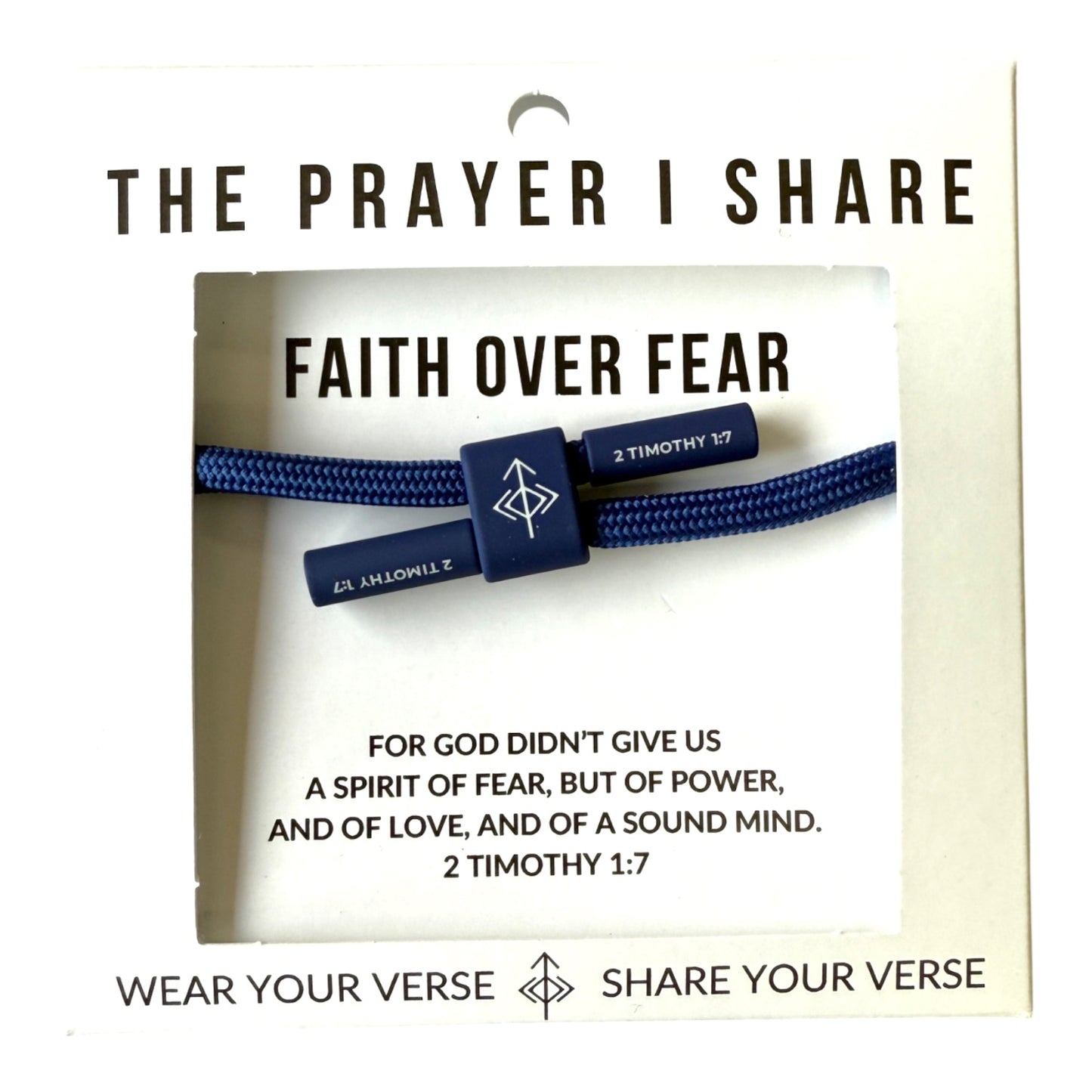 FAITH OVER FEAR Christian Cord Bracelet