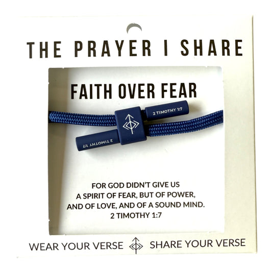 FAITH OVER FEAR Christian Cord Bracelet