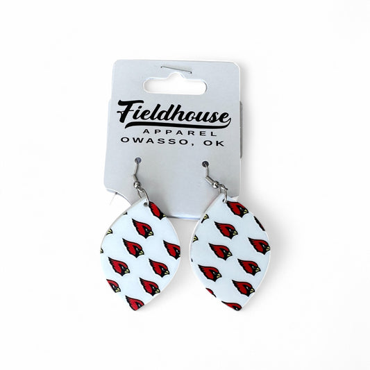 Card Head Rpt Pattern Leaf Shape Earrings