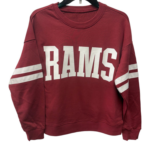 Owasso Rams - Screenprint Rams Varsity Block - Varsity Stripe Sweatshirt
