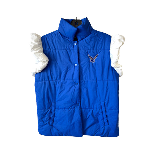 Rejoice Eagles- Embroidered Fly Eagle - Flutter Sleeve Puffy Vest