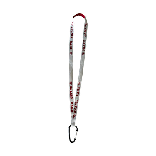 Owasso Rams - Owasso Rams Single Clip Lanyard(Grey/Cardinal)