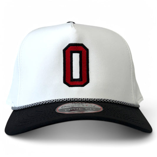 Owasso Rams - Embroidered O - Imperial Rope Hat Two Tone(White/Black)