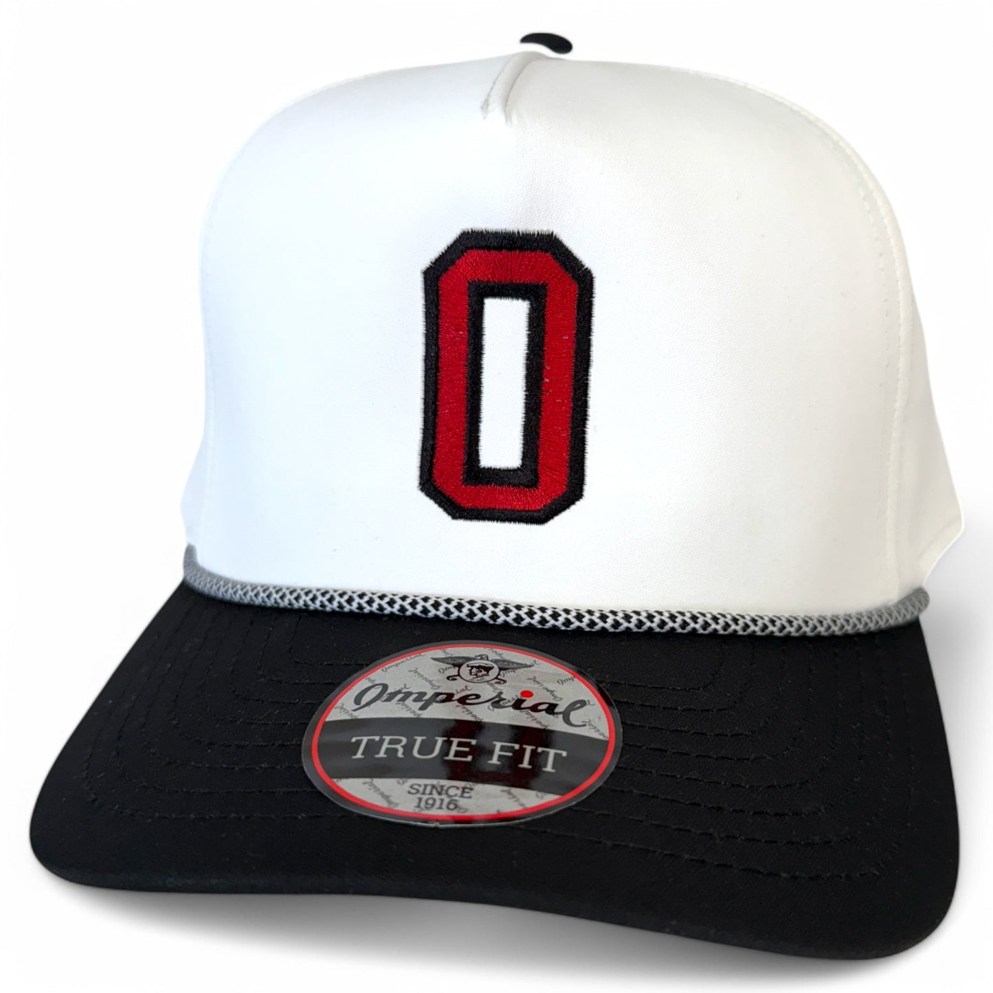 Owasso Rams - Embroidered O - Imperial Rope Hat Two Tone(White/Black)