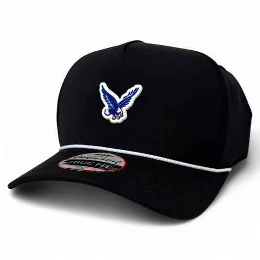 Rejoice Eagles - 3D Rubber Patch Fly Eagle - Imperial Rope Hat (Black/White)