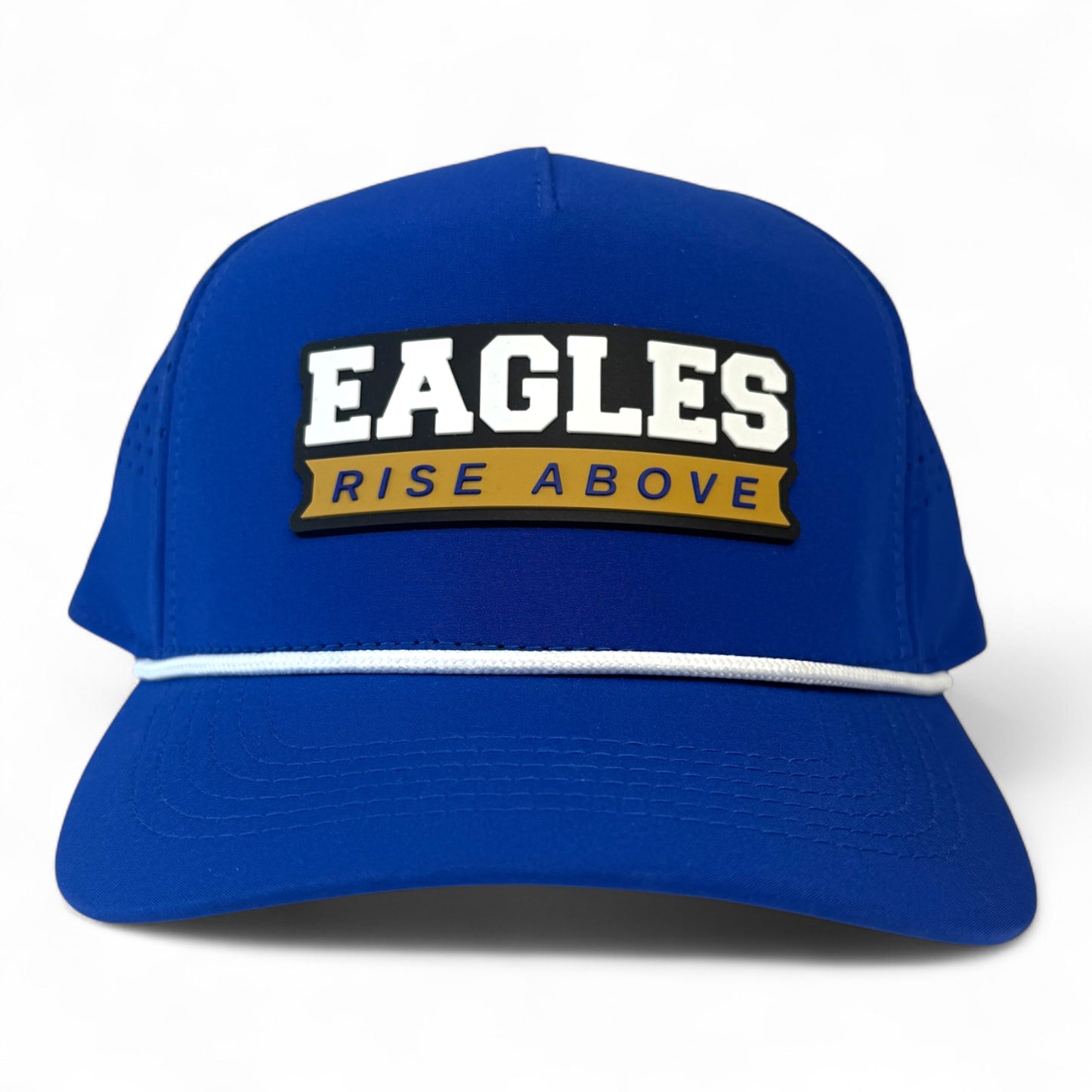 Rejoice Eagles - 3D Rubber Patch Eagles Rise Above - Perforated Rope Hat