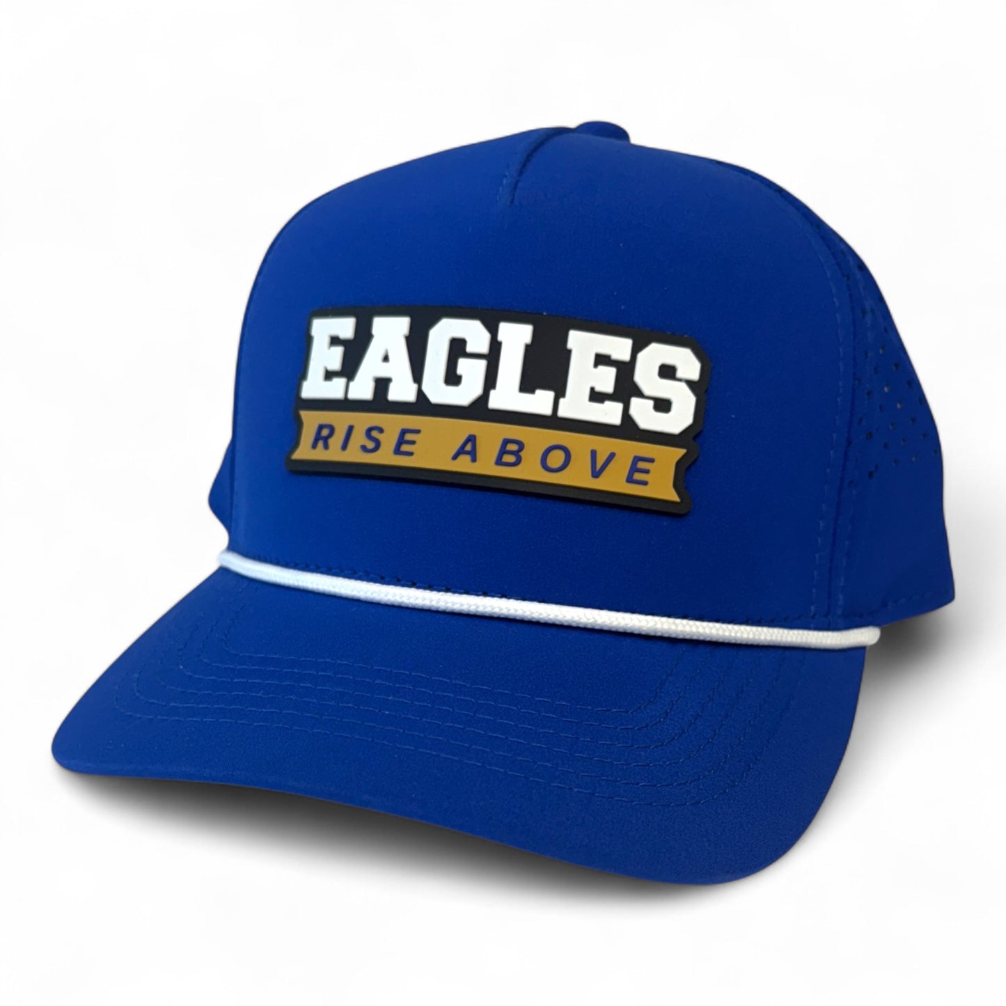 Rejoice Eagles - 3D Rubber Patch Eagles Rise Above - Perforated Rope Hat
