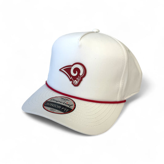 Owasso Rams - 3D Rubber Patch Ram Icon - Imperial Youth Rope Hat