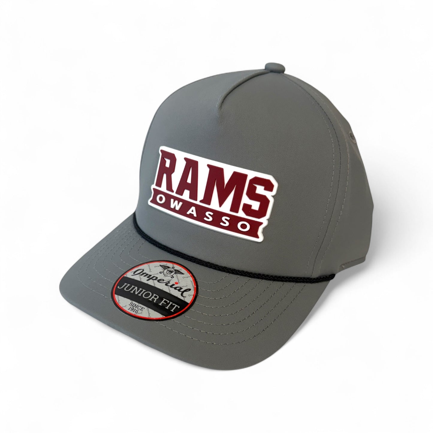 Owasso Rams - 3D Rubber Patch Rams Owasso - Junior Imperial Rope Hat
