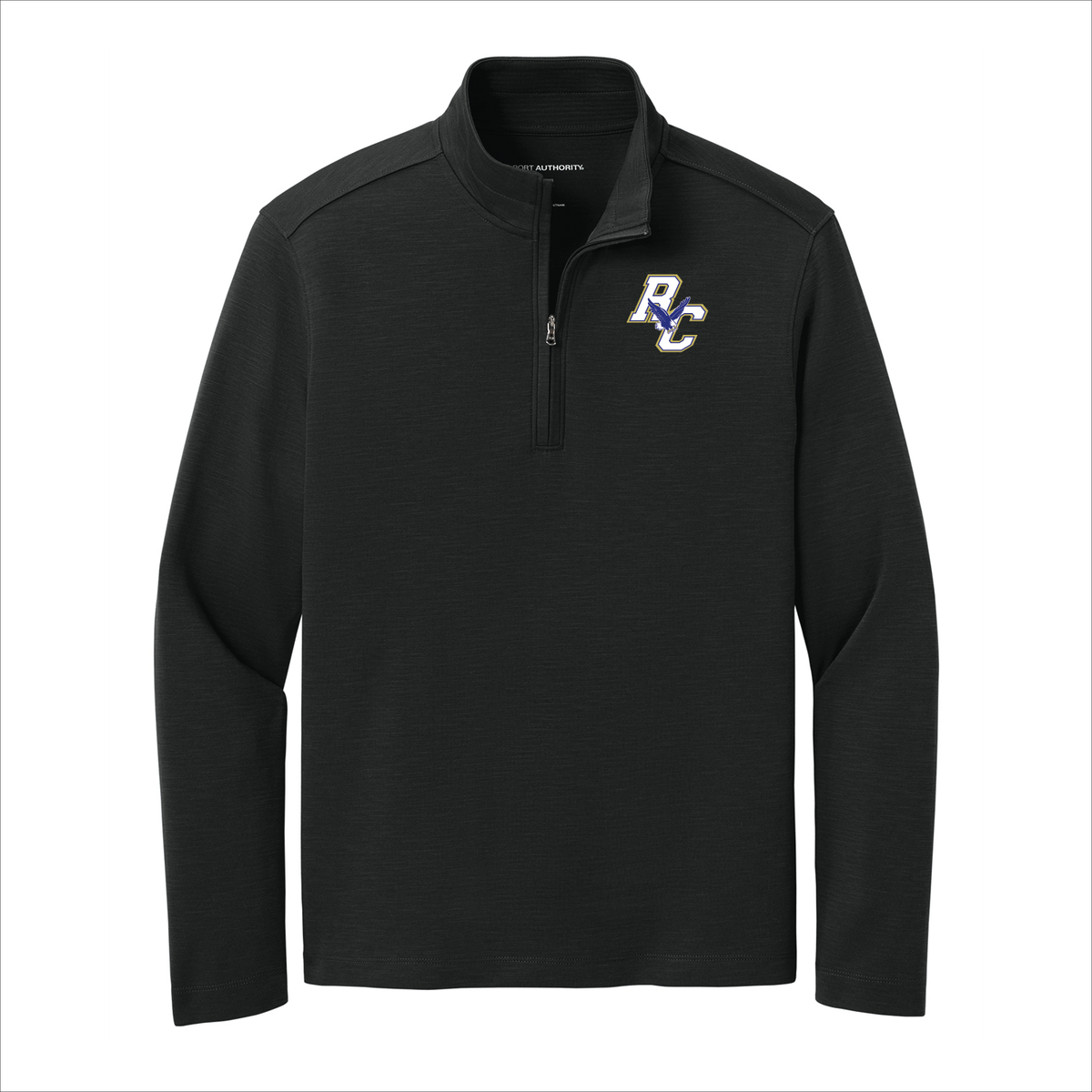 Rejoice Eagles- Embroidered Rejoice Christian Eagles Logo - 1/4 Zip Pullover (Black)