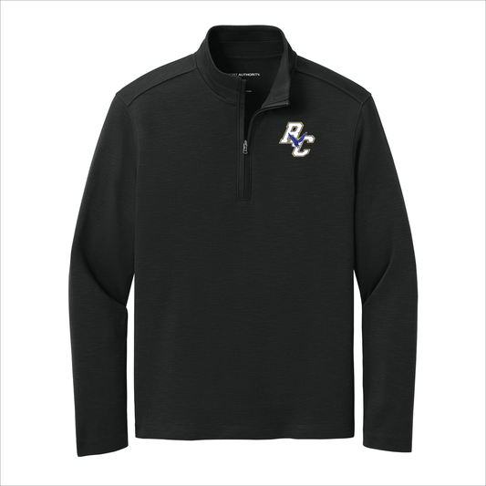 Rejoice Eagles- Embroidered Rejoice Christian Eagles Logo - 1/4 Zip Pullover (Black)