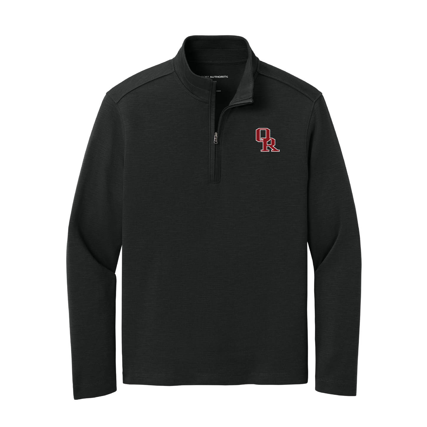 Owasso Rams - Embroidered Interlocking OR - 1/4 Zip Pullover (Black)