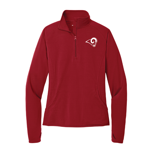 Rams Quarter Zip Ladies Pullover