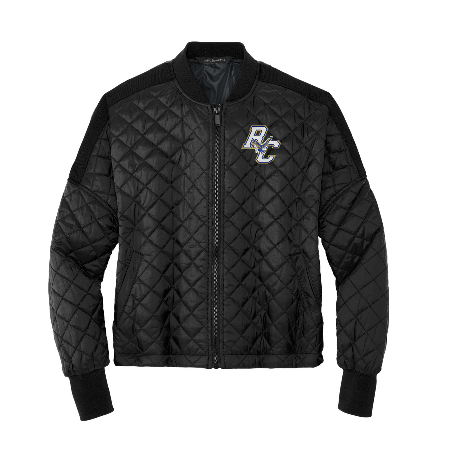 Rejoice Eagles - Embroidered Rejoice Christian Eagles Logo - Mercer+Mettle® Women’s Boxy Quilted Jacket