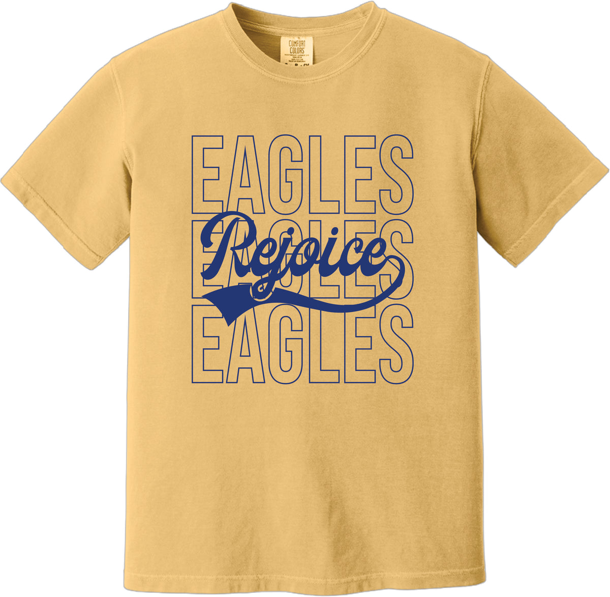 Rejoice Eagles - Screen Print Repeat Design - Comfort Colors Tee