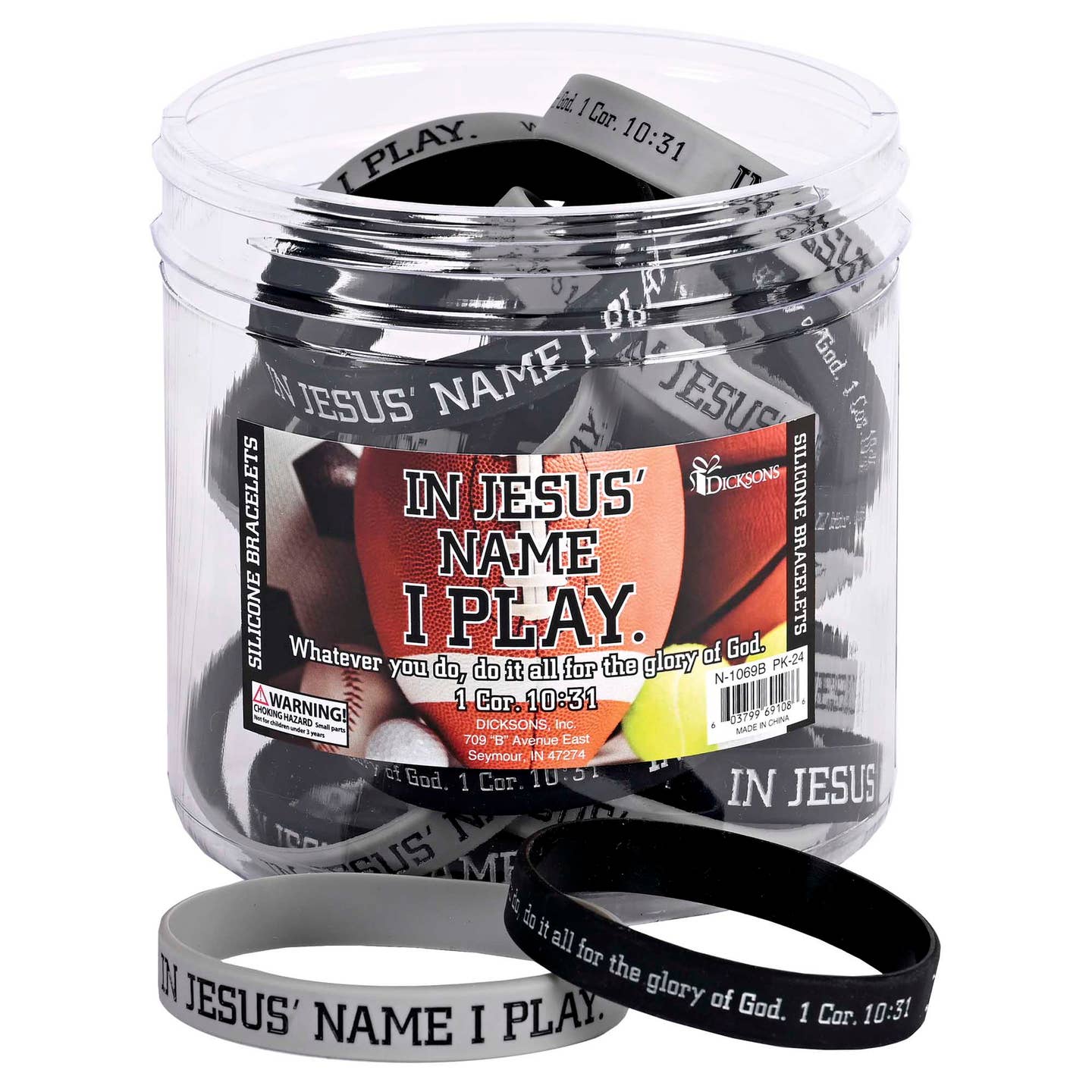 In Jesus Name I Play - Silicone Bracelet