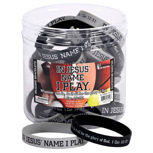 In Jesus Name I Play - Silicone Bracelet