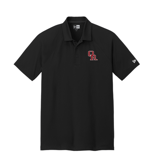 Owasso Rams - Embroidered Interlocking OR - New Era Polo (Black)