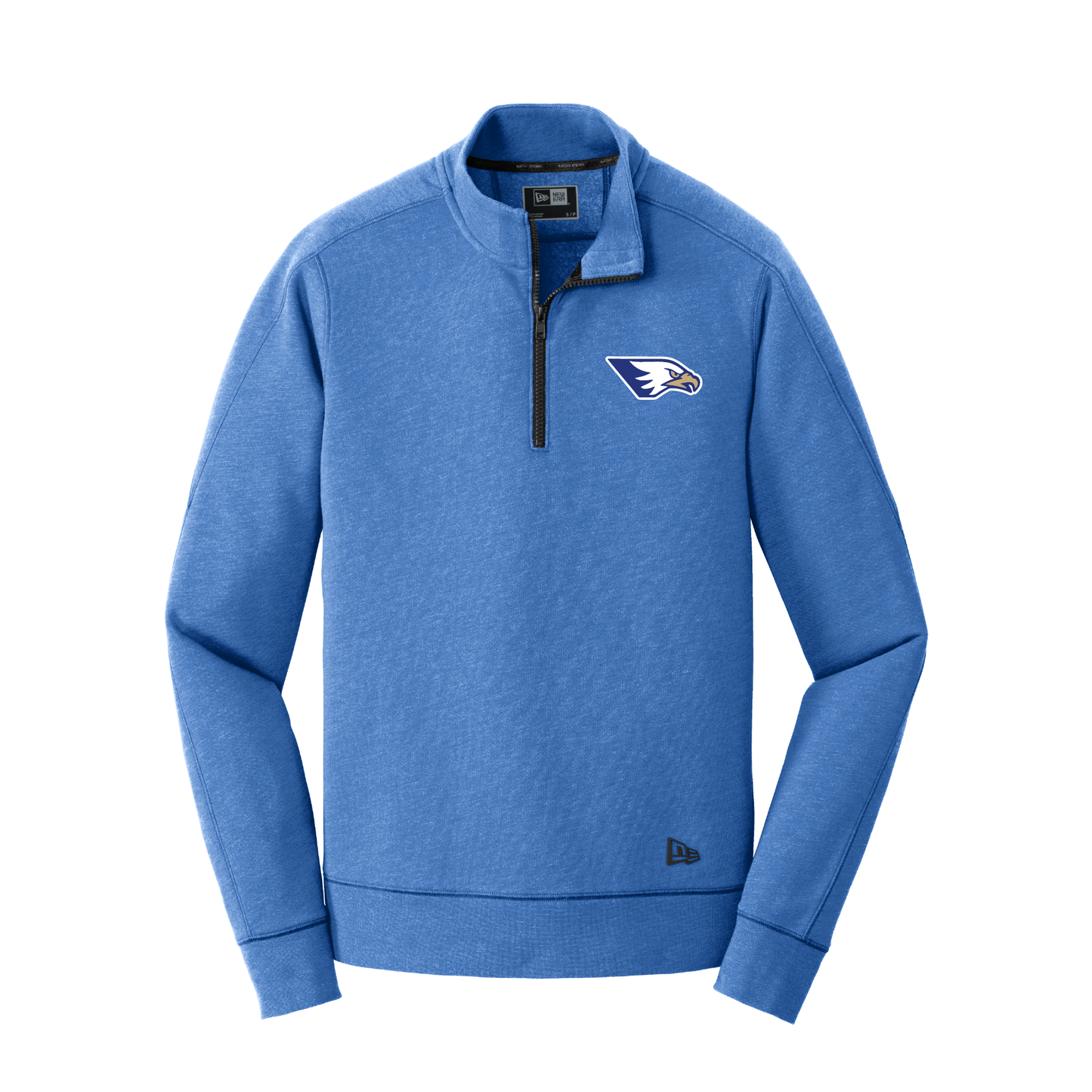 Rejoice Eagles - Embroidered Athletic Eagle - New Era Tri-Blend Fleece 1/4-Zip Pullover (Royal)