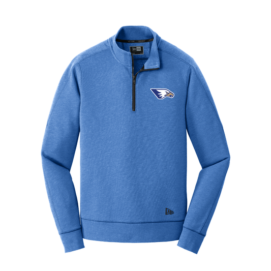 Rejoice Eagles - Embroidered Athletic Eagle - New Era Tri-Blend Fleece 1/4-Zip Pullover (Royal)