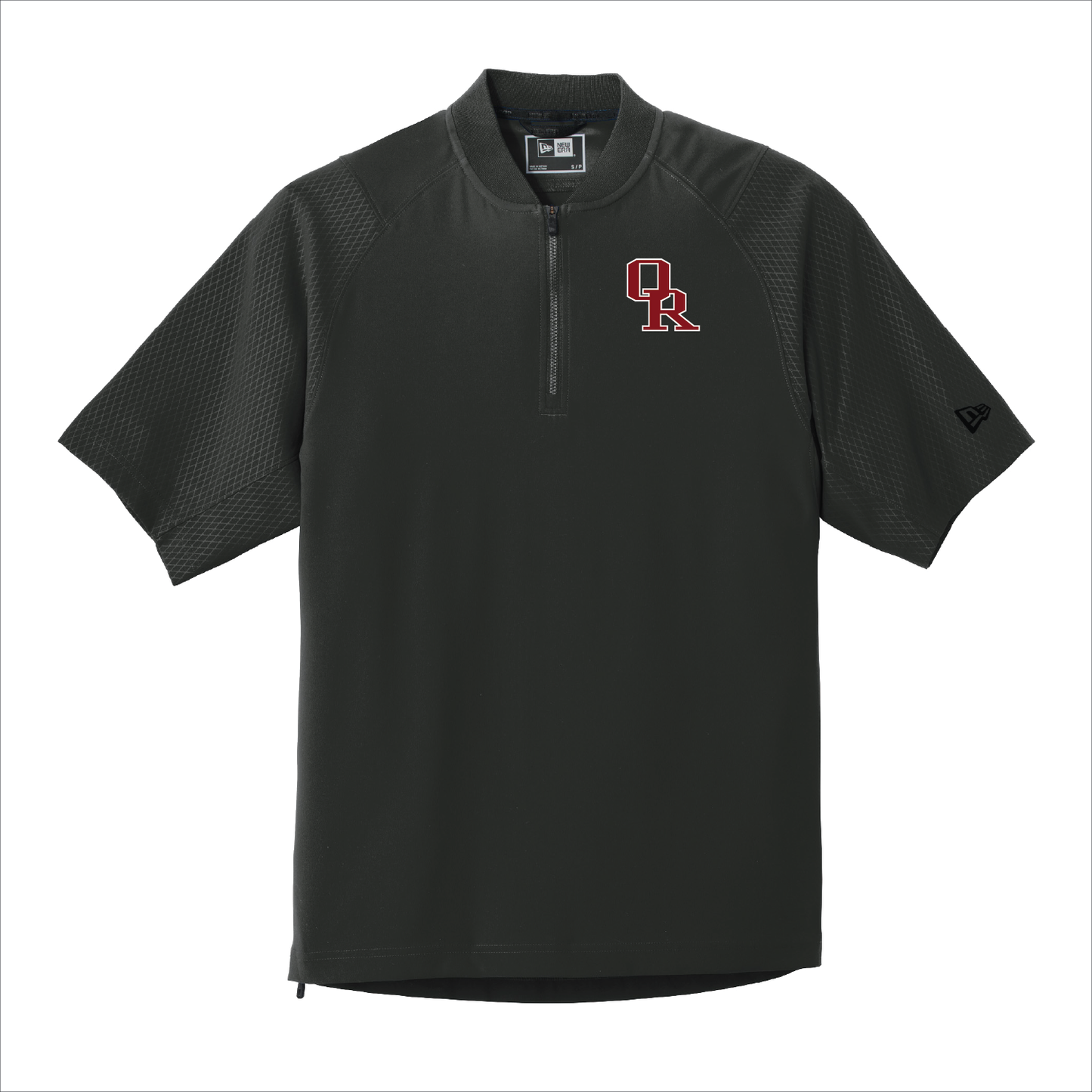 Owasso Rams - Embroidered OR - New Era Mens 1/4 Zip Cage Top (Black)