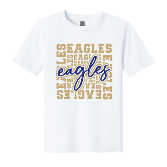 Rejoice Eagles - Screen Print Eagles Subway - Youth Tee (White)