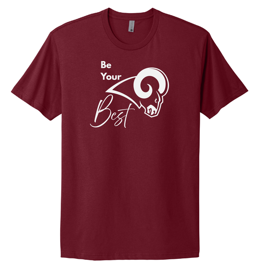 Owasso Rams- Screen Print Be Your Best - Tee (Cardinal)